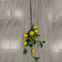 Citronnier artificiel à 8 têtes de qualité supérieure, vente en gros, pour présentation en magasin, décoration de mariages, hôtels et restaurants