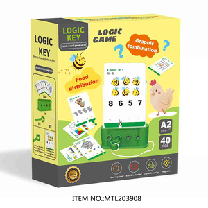 Gioco di Logica per <span class=keywords><strong>Bambini</strong></span> da 2 a <span class=keywords><strong>4</strong></span> <span class=keywords><strong>Anni</strong></span>, Educazione Precoce, Sviluppo del Cervello, Allenamento del Pensiero, Puzzle di Carta, Abbinamento di Forme e Numeri - Product Image 4