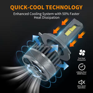 Faro LED para Coche de Fábrica Y11 Pro 200W 20000LM H4, Bombilla Súper Brillante para Faro de Coche, Luz Alta y Baja H4 para Coche X5 A4 <span class=keywords><strong>A1</strong></span> - Product Image 3