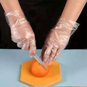 100 Pcs/Pack PE Waterproof Disposable <b>Gloves</b> Transparent Ultra <b>Thin</b> for Kitchen Cleaning - Product Image 3
