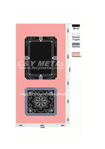 Cabina de ascensor de acero inoxidable de lujo con acabado de grano de madera para residencias de alta gama - Product Image 6
