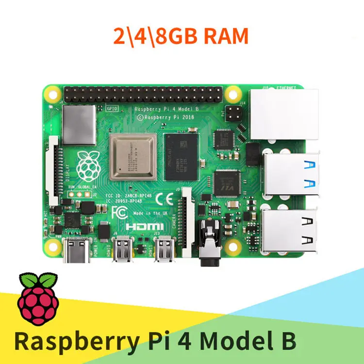 Raspberry Pi 4 4B 1G 2G 4G 8G RAM Entwicklungsbrett Starter-Kit für Raspberry Pi 4 Modell B 3B+ 3B