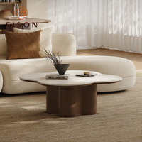 Table basse en bois de luxe, table basse moderne pour salon, table basse irrégulière en forme de nuage, table centrale pour la maison, meubles de villa