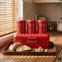 Contenedor de Almacenamiento de Pan Metálico Moderno y Ecológico para Cocina, Recipientes Plegables con Aislamiento Térmico para Café, Té y Azúcar