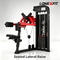 Machine professionnelle commerciale à charge par pignon pour soulevé latéral assis, appareil d'isolement des deltoides latéraux pour équipement de musculation en salle de sport