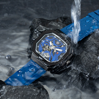 Montre squelette automatique de qualité expositrice pour hommes |   Montres mécaniques de luxe OEM avec logo personnalisé