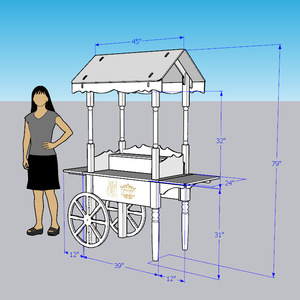 Factory Provide Detachable Car Wheels Candy Display Float <b>Cart</b> Multi-purpose Mobile <b>Cart</b> for Outdoor Party Events - Product Image 4