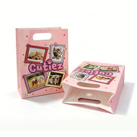 Sacs cadeaux en papier rose biodégradables, sacs personnalisés de qualité alimentaire pour biscuits, bonbons, chocolat, déjeuner