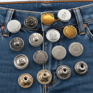 Bottoni Personalizzati in Metallo con Logo, Lega di Zinco, Ottone Dorato 12mm-20mm, Rivetti per Giacche e Pantaloni, Bottoni per Jeans Senza Nichel - Product Image 3