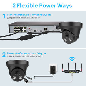 PG2357C Carcasa de metal completo negro Visión nocturna en color 5MP Cámara IP de red domo fija a todo color PG2357C - Product Image 2