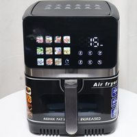 Friteuse à air multifonctionnelle pour la maison, 8L, contrôle numérique, 1500W, cuisson saine sans huile, avec récipient à huile amovible, CB GS RoHS
