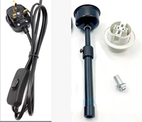 Prise UK + interrupteur marche/arrêt 303 + support de lampe E27, tige télescopique, lampe de table, lampe sur pied, luminaires en céramique, accessoires d'éclairage antique