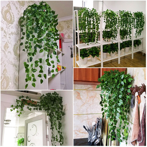 Vigne artificielle de pomme verte, plantes vertes pour la décoration de la maison, panier suspendu vert pour la décoration murale, panier suspendu vert pour ananas - Product Image 4