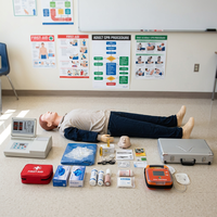 Simulateur de RCP pour ordinateur entièrement automatique en PVC, mannequin adulte anatomique écologique pour la formation en réanimation cardio-pulmonaire médicale