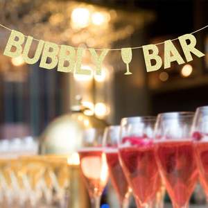 Burbuja colgante bandera carta Banner Bubbly Bar decoración cumpleaños fiesta reunión suministros - Product Image 4