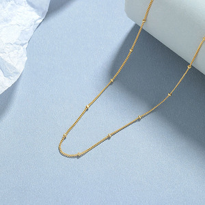 Jachon Minimalistischer Perlenketten-Anhänger aus 925er Sterlingsilber, einzigartiges Design, hochwertige Damenhalskette als Geschenk - Product Image 6