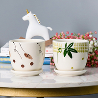 Pots à fleurs en céramique écologiques de style chinois pour Noël, petits pots pour plantes succulentes, cactus, herbes, jardin domestique, avec trou de drainage