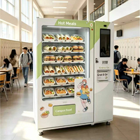 Máquina Expendedora de Comida Caliente Totalmente Automática XG con Almacenamiento Refrigerado a -18°C, Calentador por Microondas, Comidas Frescas y Congeladas