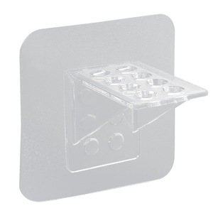 No <b>Drill</b> Adhesive Shelf Holder Transparent Plastic Reinforced For Cupboard Easy Installation - Product Image 3