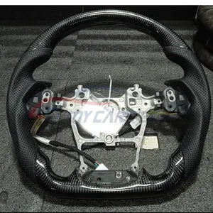 Is 300 Steering Wheel Carbon Fiber Steering Wheel For T-oyota LC300 300 Series LC200 LC79 Landcruiser Corolla Steering Wheels Wood Leather LED RPM