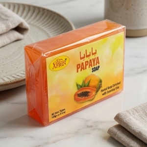 Savon naturel à la papaye Afrin enrichi aux huiles essentielles, éclaircissant la peau, anti-bronzage, pour une peau éclatante, savon de bain - Product Image 5