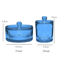 Vente en gros de pots à bougies en verre noir de 12 oz avec couvercles en bambou ou en bois pour la fabrication de bougies de Noël, décoration de la maison