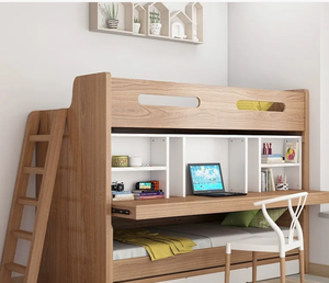 <span class=keywords><strong>Lit</strong></span> superposé intégré pour enfants avec bureau et <span class=keywords><strong>lit</strong></span> supérieur coulissant <span class=keywords><strong>Lit</strong></span> haut et bas confortable pour les chambres de petits appartements - Product Image 5