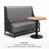Meubles de restaurant modernes en gros pour usine : Canapé, table et chaises de salle à manger pour hôtel et café, ensemble de table en U