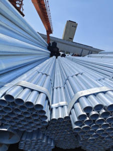 צינור פלדה עגול מגולוון, תקן ASTM, JIS, SABS, לבנייה, חממות ירקות וייצור רהיטים - Product Image 3