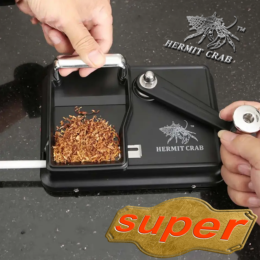 Hermit Crab Tobacco Rolling Machine 6.5mm Multifunctional Metal Manual  Cigarette Maker