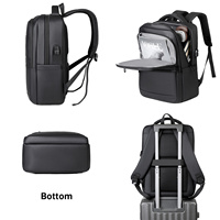 Sac à dos pour ordinateur portable de travail quotidien, grande capacité, avec poche pour trolley, multi-poches, personnalisable avec logo, en tissu Oxford, vente en gros