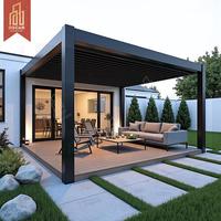 Gazebo d'extérieur motorisé et étanche en aluminium de luxe avec lumières LED Jardin Patio Yard Tec Pergola de remplacement