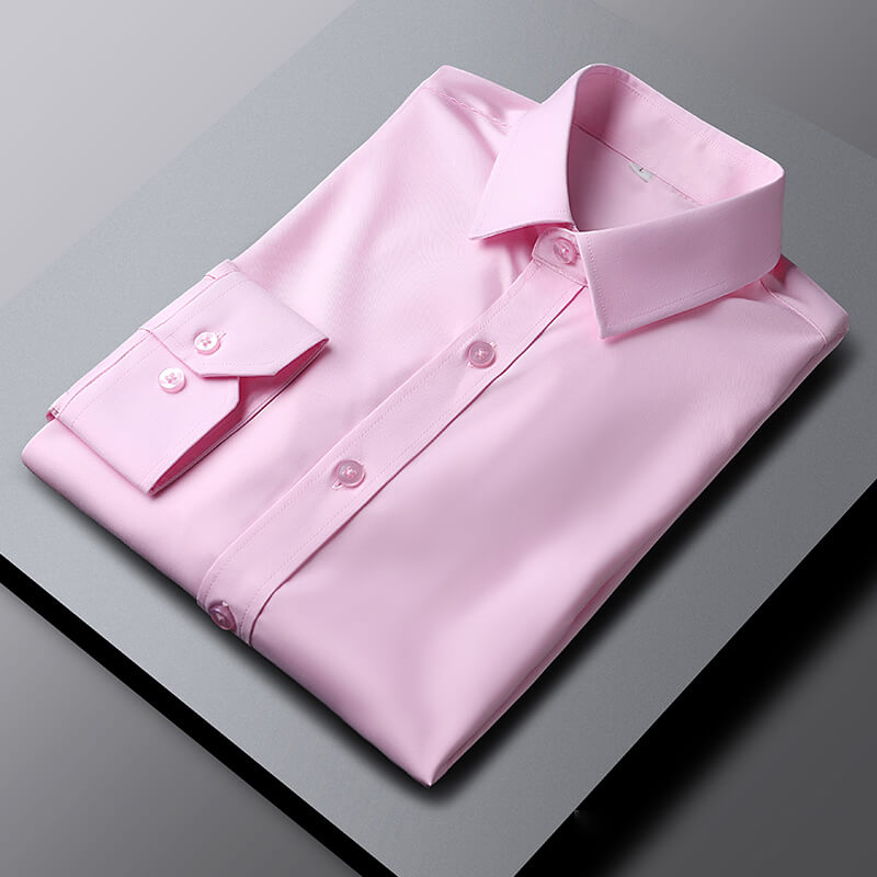 Elegant Spread Collar White Cotton 
