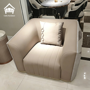 Set di Divani in Stile <span class=keywords><strong>Italiano</strong></span> di Lusso 1+2+3, Divani Moderni in Pelle per Soggiorno, Villa e Hotel, Arredamento di Alta Gamma Personalizzabile - Product Image 3