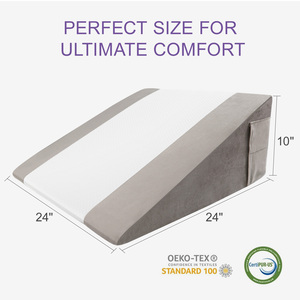 Almohada de cuña de cama de espuma viscoelástica para dormir con reflujo ácido ortopédico multifunción - Product Image 6