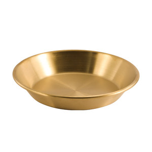 Plat à pizza rond en acier inoxydable 304, fond plat, couleur or/argent, pour la préparation des aliments - Product Image 5