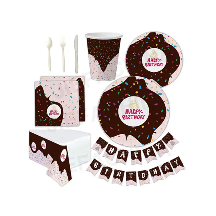 Favores de la venta al por mayor en China de placas de papel decoración de la fiesta de cumpleaños tema