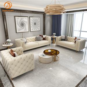 Hotel French Classic Customizable Living Room Funiture Wood Antique European Royal High-End Genuine <strong>Leather</strong> Solid Luxury <strong>Sofa</strong> - Product Image 1