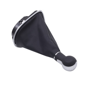 Car Gear <b>Shift</b> <b>Knob</b> 5 6 Speed Leather Matte Silver Electroplating For Seat Altea Lyon II Toledo III - Product Image 2