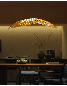 Plafonnier Lumières Goutte <span class=keywords><strong>Bois</strong></span> Driftwood Perle Suspension Lustre Luminaires En <span class=keywords><strong>Bois</strong></span> Pendentif Éclairage Lustres Modernes - Product Image 2