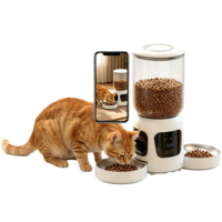 Distributeur automatique de nourriture pour animaux de compagnie fiable avec caméra, ABS 6L, double bol, Wifi, pour l'alimentation de plusieurs chats et chiens