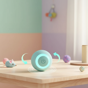 Duurzame slimme rollende elektrische kattenbal, milieuvriendelijke kauw- en plagerijspelletje voor zelfvermaak, stofvrij, magische huisdierbenodigdheden - Product Image 2
