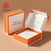 Boîtes d'expédition biodégradables écologiques sur mesure Baoren avec fermeture magnétique en relief pour vernis à ongles, huile, brillant à lèvres, fard à joues, correcteur