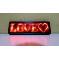 Placa de Identificación LED de un Solo Color de Marca OEM de 44x11 con Pantalla Pequeña, Fuente de Alimentación de 5V 1A, Panel de 93x29mm