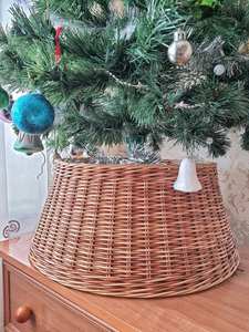 Rotin arbre <span class=keywords><strong>de</strong></span> noël collier tissé arbre <span class=keywords><strong>de</strong></span> noël jupe décor salon Boho saule panier <span class=keywords><strong>de</strong></span> <span class=keywords><strong>rangement</strong></span> pour hiver collier en <span class=keywords><strong>osier</strong></span> - Product Image 4