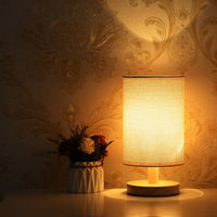 Lampe de table à clip avec abat-jour en tissu à LED dimmable, veilleuse tactile, petite lampe de chevet pour chambre à coucher, salon, lecture, bureau