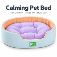 Coussin rond apaisant pour chat, 100% coton, amovible et lavable, confortable pour les petits chats, fournisseur OEM en gros
