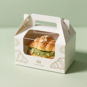 Kartonnen afhaalkartonnen doos voor kip, friet, pizza, hamburger, <span class=keywords><strong>burger</strong></span>, met scharnier, ecologisch, voor fastfoodverpakkingen - Product Image 2
