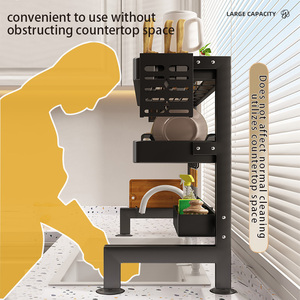 Nhà Máy Giá lưu trữ Rack, hộ gia đình nhà bếp Kệ món ăn <span class=keywords><strong>Divider</strong></span> Kệ trên bồn rửa - Product Image 3