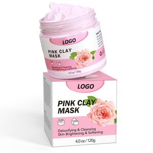 Mascarilla Facial de Barro de Rosa de 120g, Más Vendida, Limpieza Profunda, Desintoxicante, Mascarilla de Arcilla Rosa - Product Image 1
